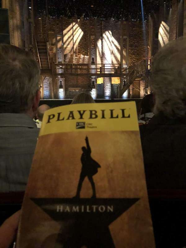 CIBC Theatre, section: Orchestra C, row: P, seat: 102