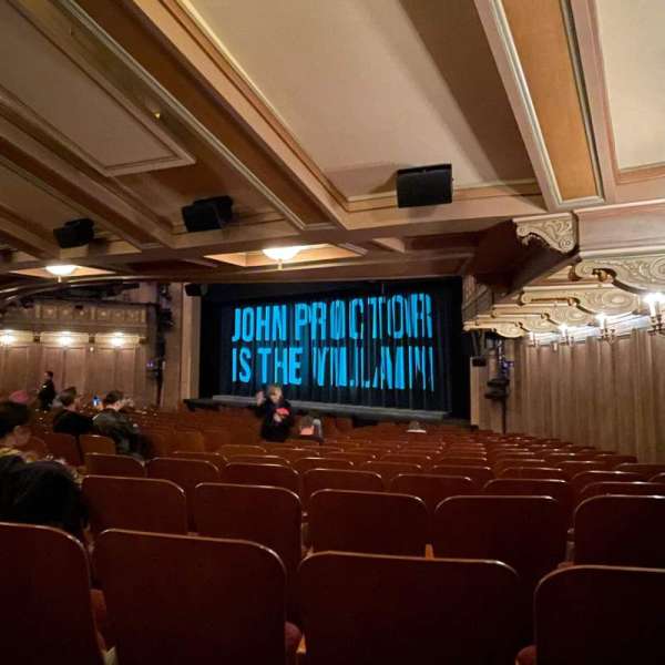 Booth Theatre, section: Orchestra R, row: P, seat: 14