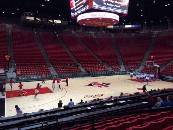 Viejas Arena, section: P, row: 12, seat: 1
