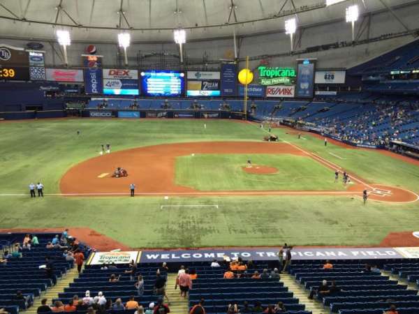 Tropicana Field, section: 211, row: A, seat: 17