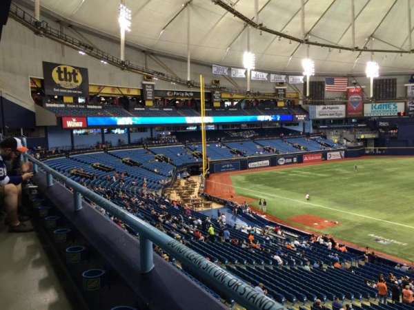 Tropicana Field, section: 211, row: A, seat: 17
