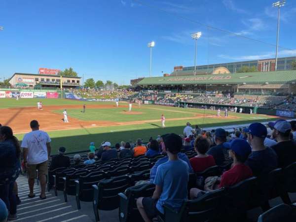 Four Winds Field, section: 116, row: O, seat: 1