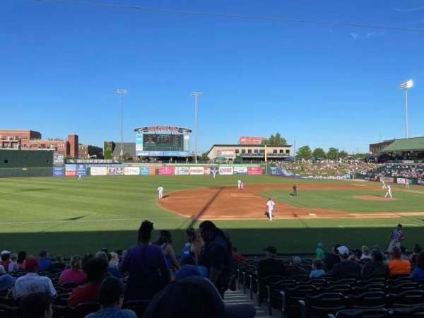 Four Winds Field, section: 116, row: O, seat: 1