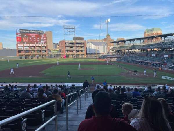 Southwest University Park, section: 116, row: X, seat: 1