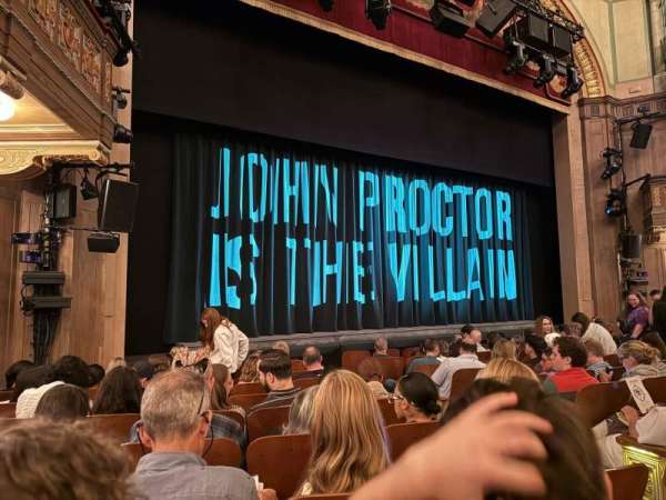 Booth Theatre, section: Orchestra L, row: H, seat: 5