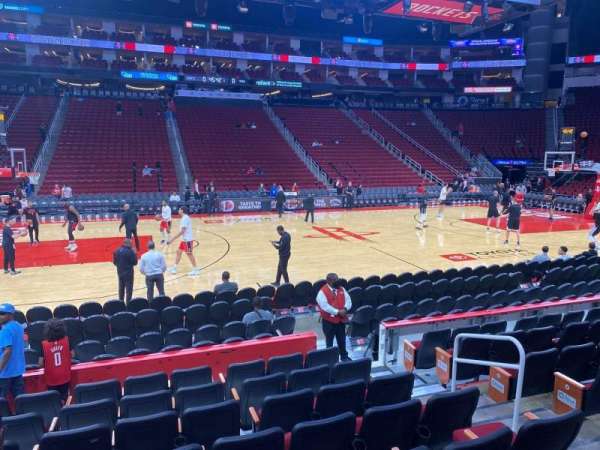 Toyota Center, section: 108, row: 8, seat: 5