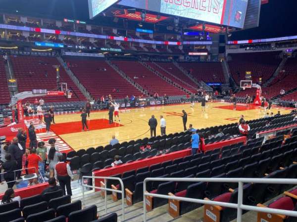Toyota Center, section: 109, row: 9, seat: 3