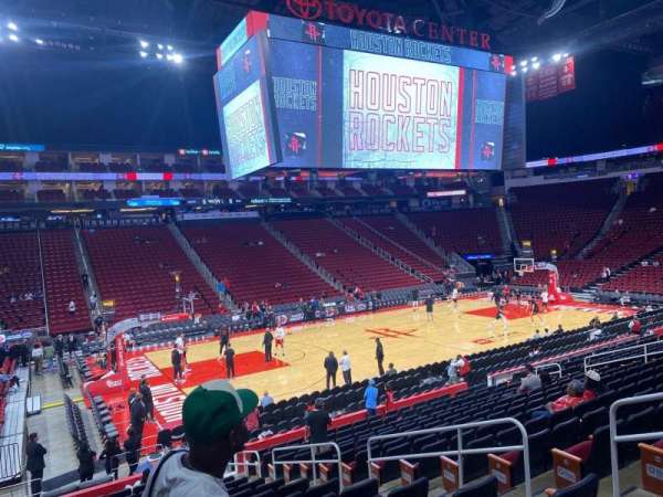 Toyota Center, section: 110, row: 17, seat: 1