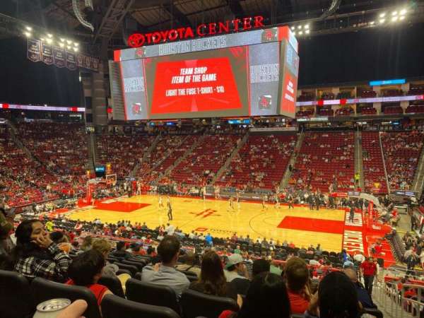 Toyota Center, section: 106, row: 22, seat: 1