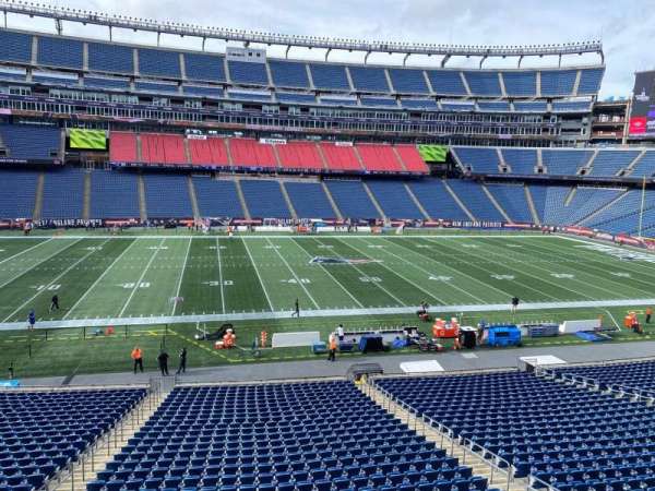 Gillette Stadium, section: cl11, row: 1, seat: 9