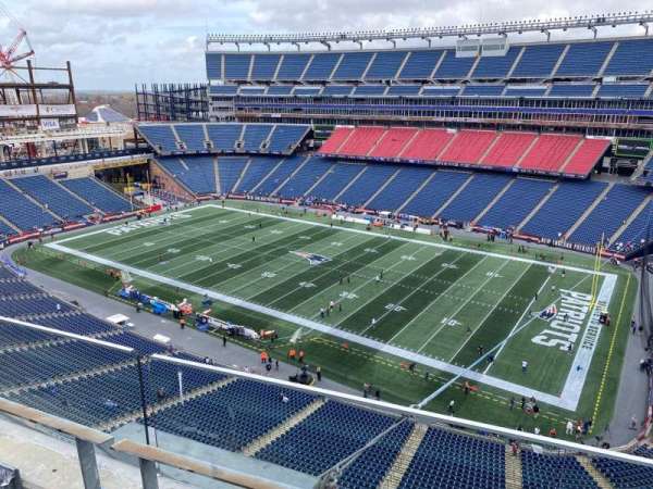 Gillette Stadium, section: 327, row: 2, seat: 10