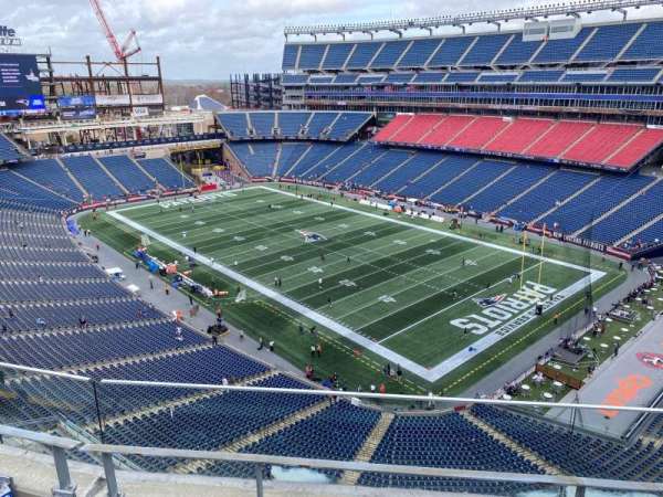 Gillette Stadium, section: 323, row: 3, seat: 12