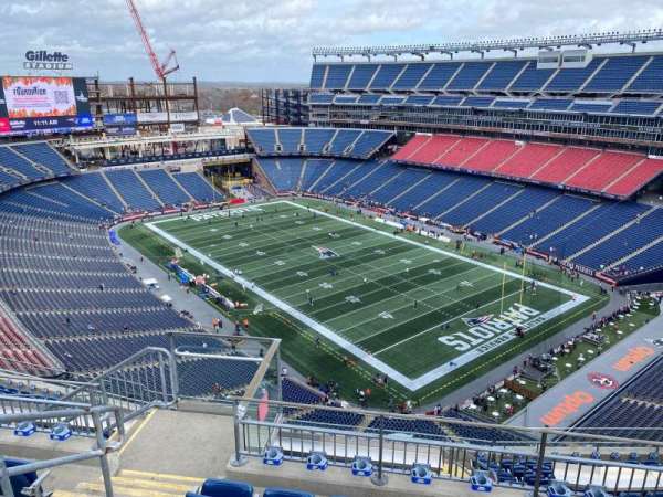 Gillette Stadium, section: 323, row: 12, seat: 9