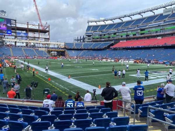 Gillette Stadium, section: 124, row: 9, seat: 4