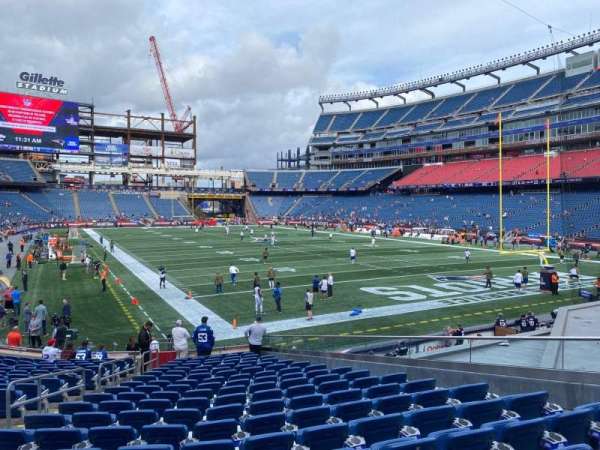 Gillette Stadium, section: 123, row: 19, seat: 13