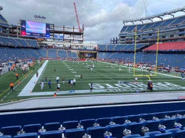 Gillette Stadium, section: 122, row: 23, seat: 14