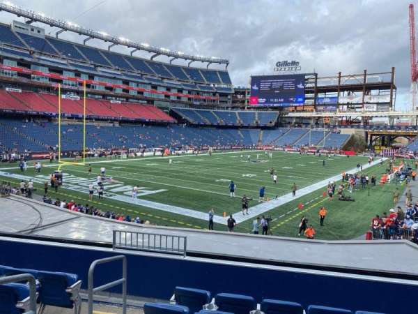 Gillette Stadium, section: 117, row: 23, seat: 17