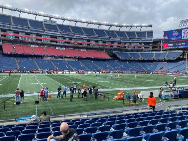Gillette Stadium, section: 112, row: 10, seat: 15