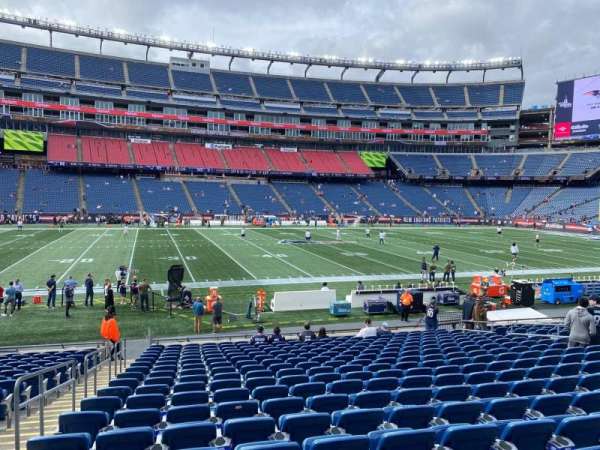 Gillette Stadium, section: 111, row: 18, seat: 19