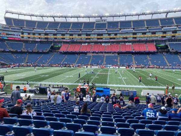 Gillette Stadium, section: 109, row: 19, seat: 12