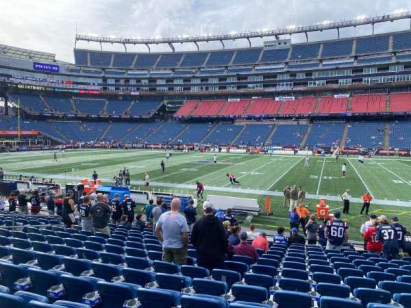 Gillette Stadium, section: 108, row: 14, seat: 7