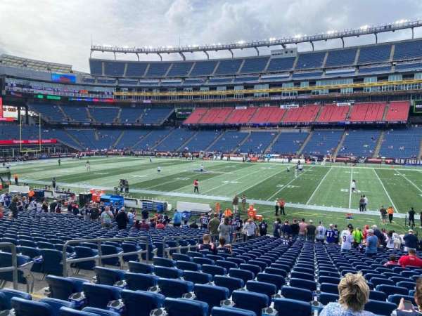 Gillette Stadium, section: 107, row: 24, seat: 16