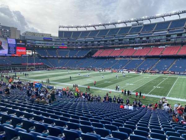 Gillette Stadium, section: 106, row: 29, seat: 5