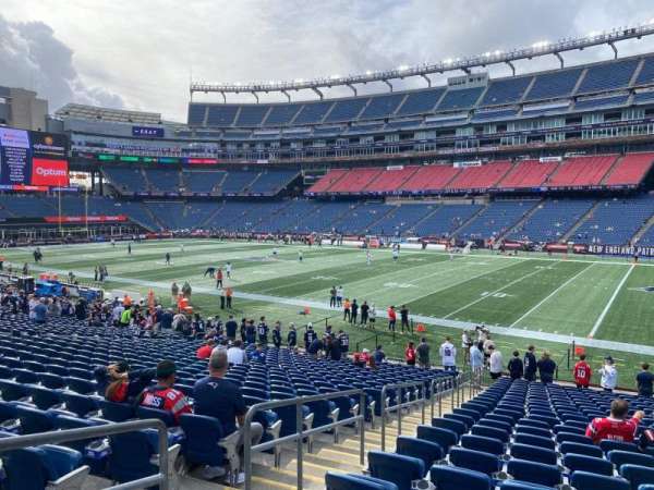 Gillette Stadium, section: 105, row: 23, seat: 13