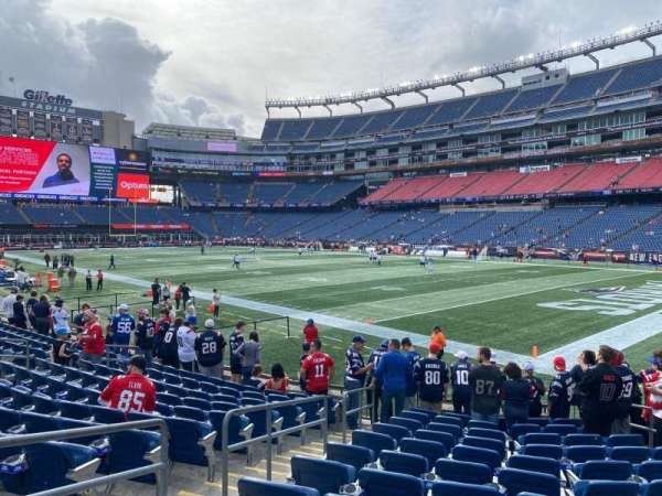 Gillette Stadium, section: 103, row: 12, seat: 9