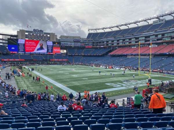Gillette Stadium, section: 101, row: 26, seat: 12