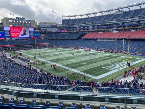 Gillette Stadium, section: 203, row: 5, seat: 11