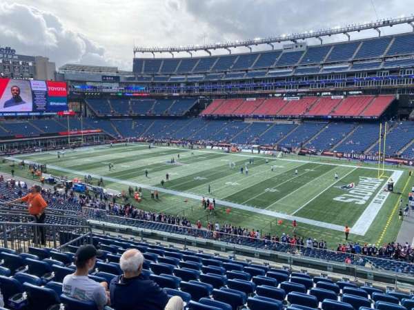 Gillette Stadium, section: 205, row: 10, seat: 10