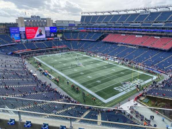 Gillette Stadium, section: 301, row: 4, seat: 2