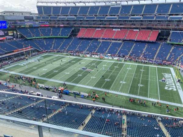 Gillette Stadium, section: 307, row: 2, seat: 4