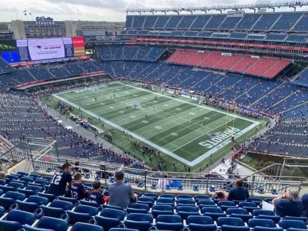Gillette Stadium, section: 302, row: 15, seat: 9