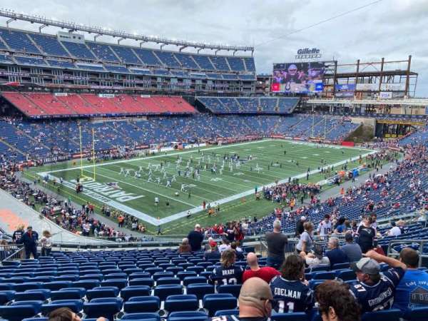 Gillette Stadium, section: 216, row: 18, seat: 11