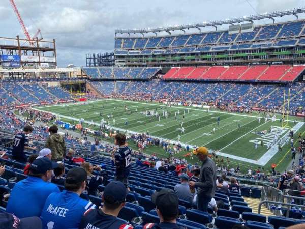 Gillette Stadium, section: 227, row: 16, seat: 4