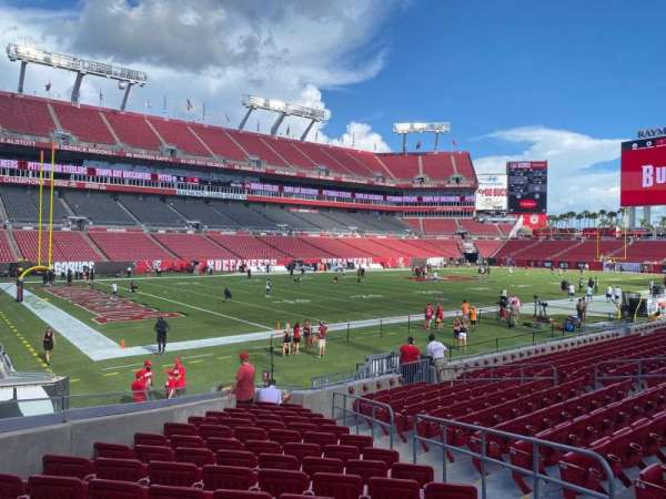Raymond James Stadium, section: 103, row: r, seat: 11