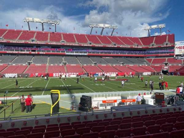 Raymond James Stadium, section: 109, row: j, seat: 9