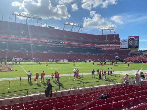 Raymond James Stadium, section: 132, row: j, seat: 4