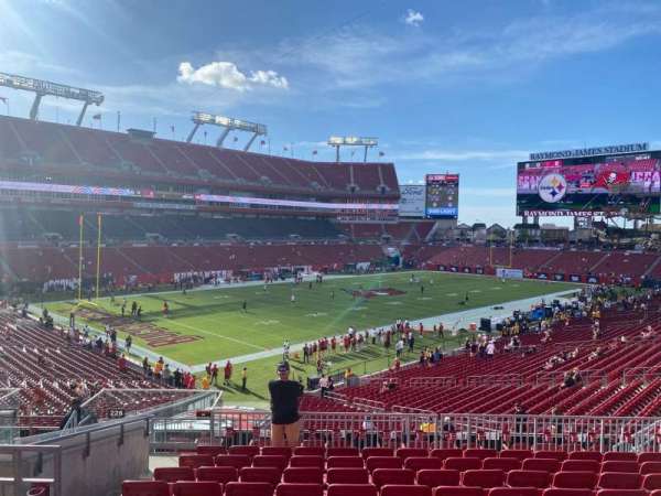 Raymond James Stadium, section: 228, row: k, seat: 9