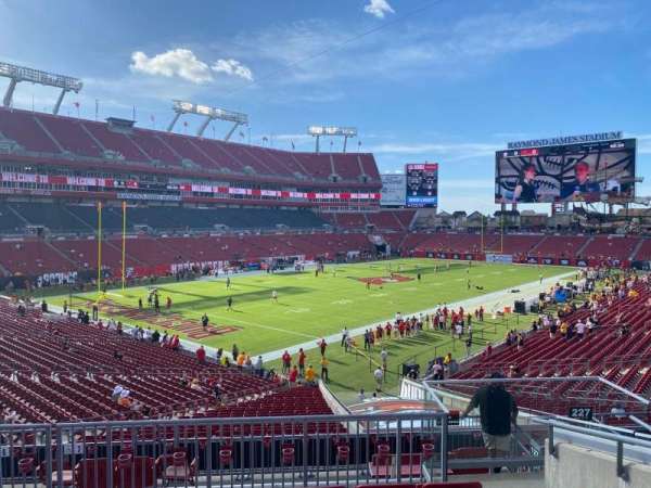 Raymond James Stadium, section: 227, row: f, seat: 17