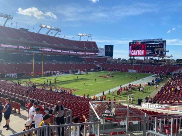 Raymond James Stadium, section: 226, row: d, seat: 20