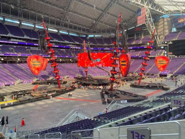 U.S. Bank Stadium, section: 136, row: 30, seat: 8