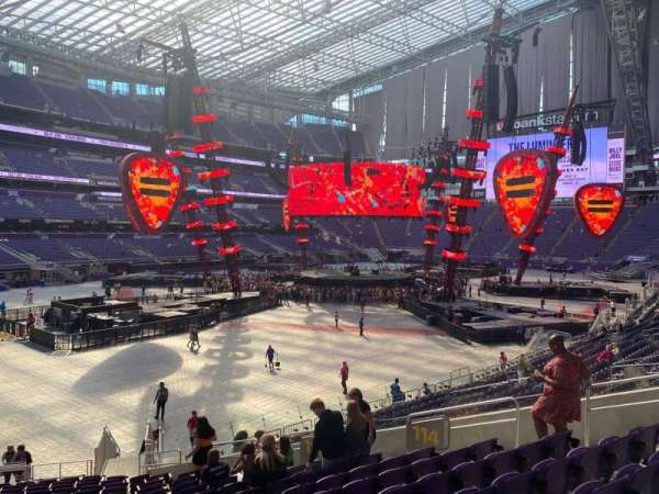 U.S. Bank Stadium, section: 114, row: 18, seat: 14
