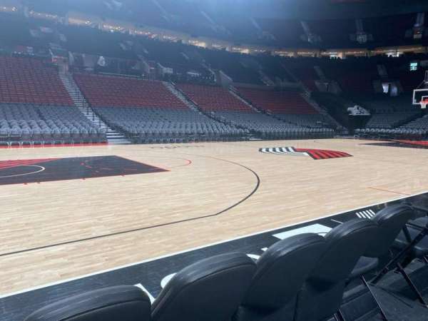 Moda Center, section: 102, row: 1, seat: 6
