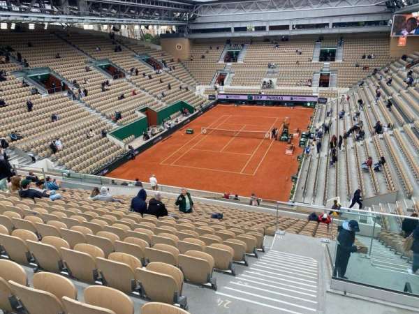 Court Suzanne-Lenglen, section: 1, row: 27, seat: 23