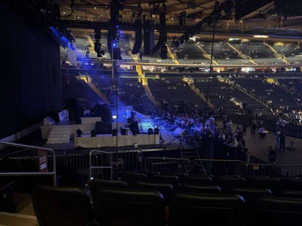 Madison Square Garden, section: 115, row: 9, seat: 3