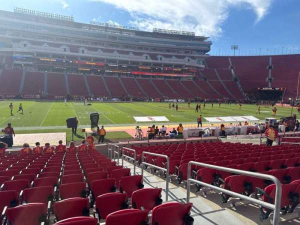 Los Angeles Memorial Coliseum, section: 123b, row: 15, seat: 3