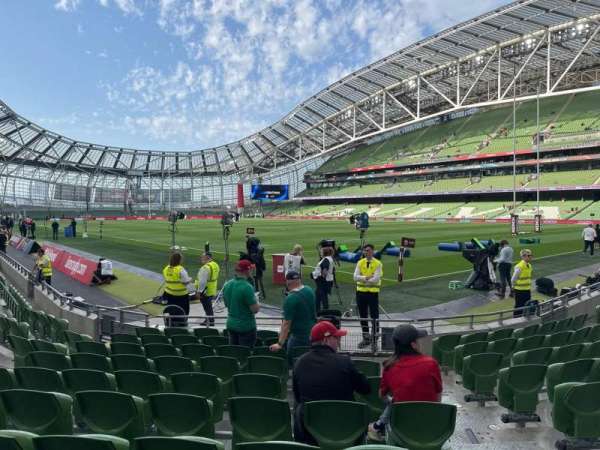 Aviva Stadium, section: 119, row: k, seat: 17